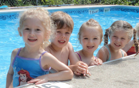 kids in pool